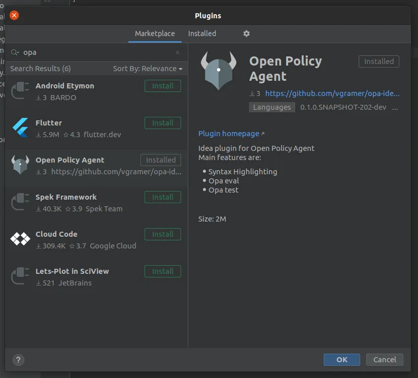 OPA Plugin for IntelliJ IDEA