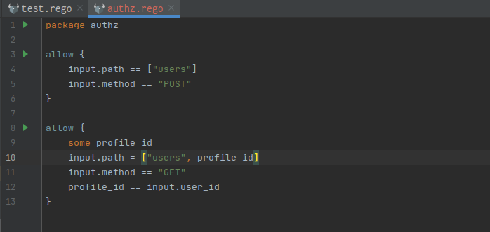 Rego Syntax Highlighting